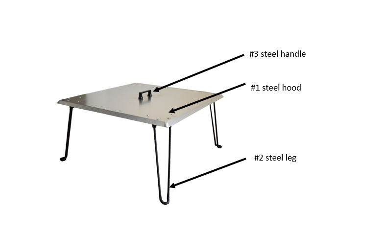 Hiland Fire Pit Heat Deflector - Stainless Steel