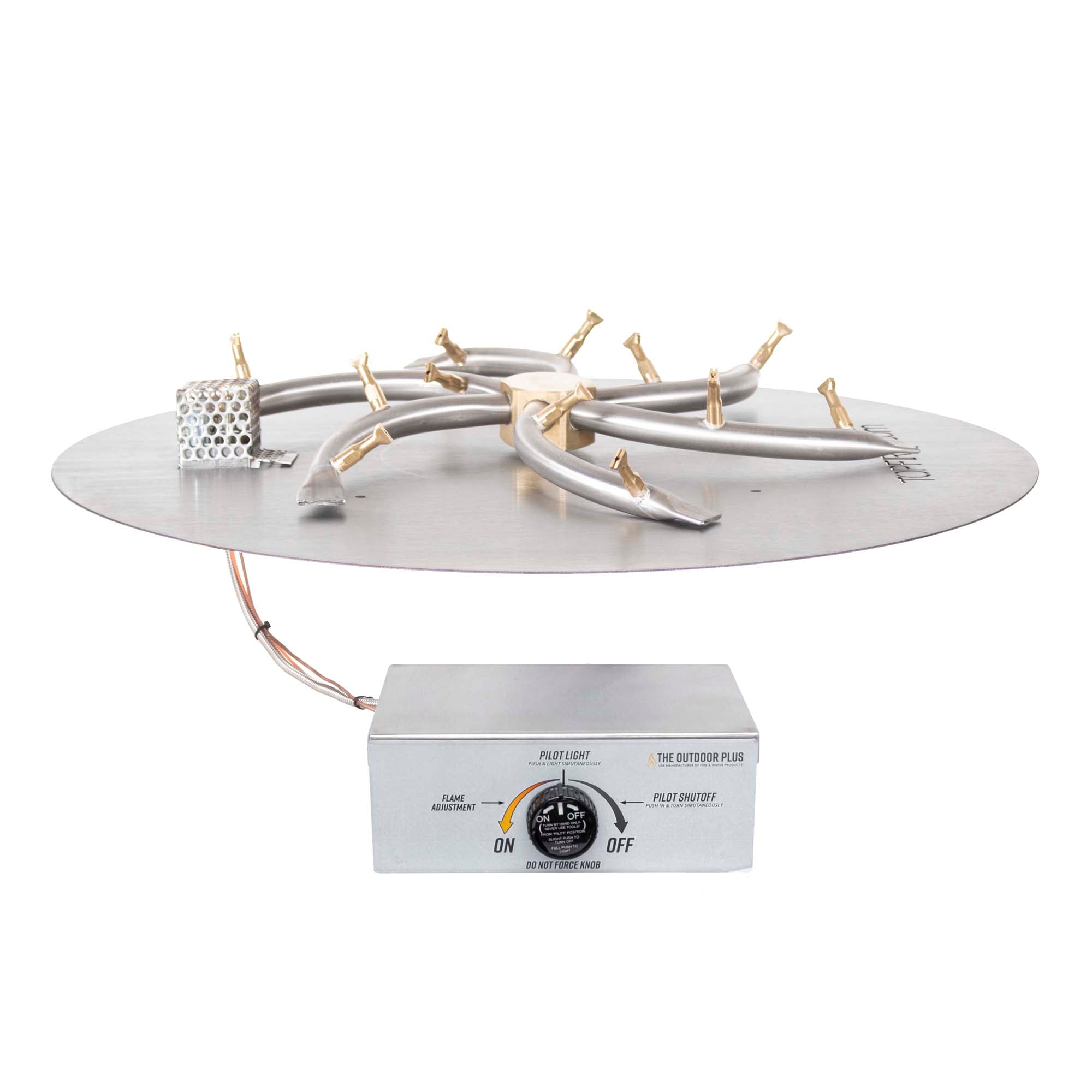 The Outdoor Plus Round Flat with Stainless Steel Triple 'S' Bullet Burner