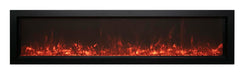 Remii by Amantii 55" Extra Slim Wall Mount Electric Fireplace with Black Steel Surround- WM-SLIM-55- Main View