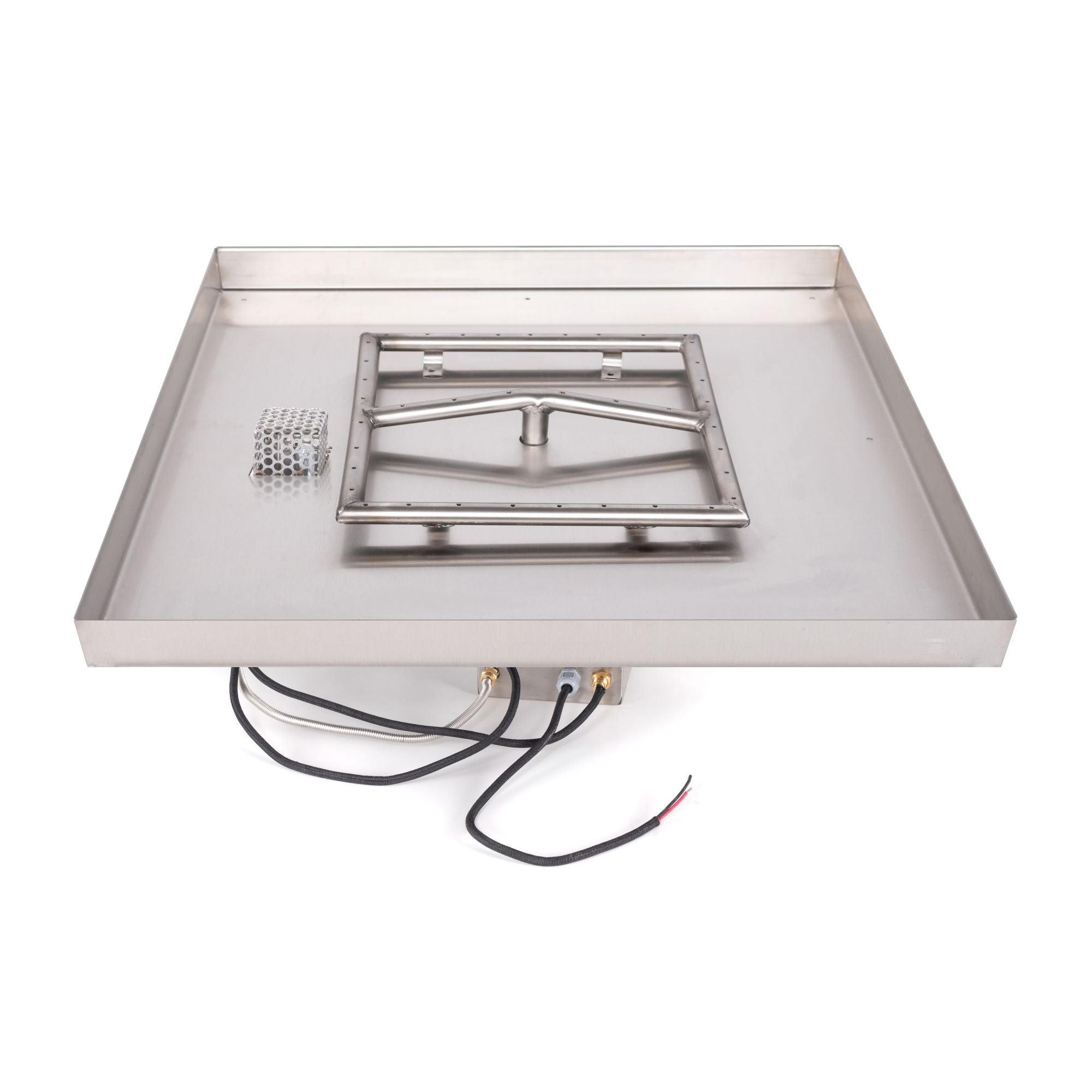 The Outdoor Plus Square Lipless Drop-in Pan with Stainless Steel Square Burner