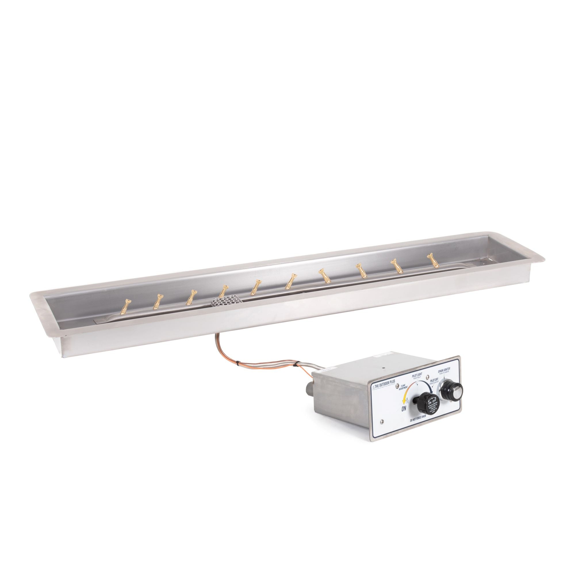 The Outdoor Plus Rectangular Drop-in Pan with Stainless Steel 'H' Bullet Burner