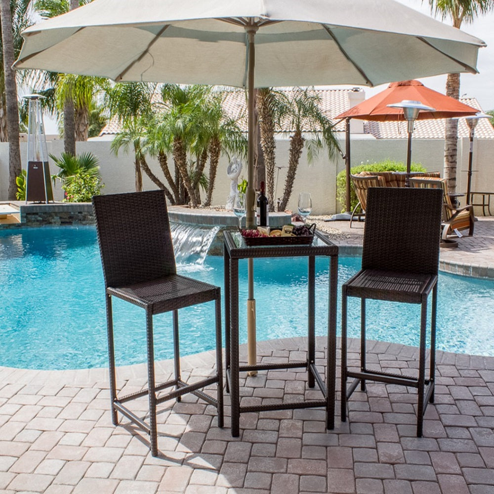 Hiland Chocolate Bistro Set