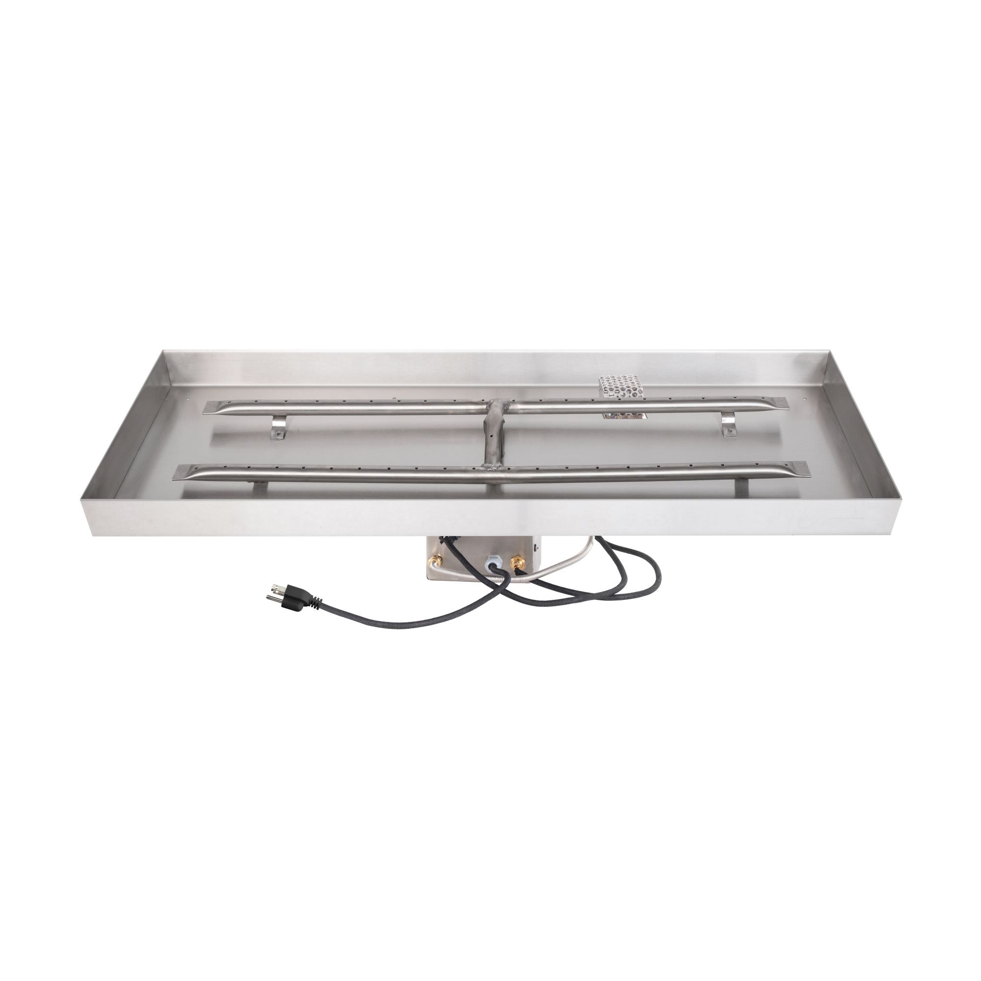 The Outdoor Plus Rectangular Lipless Drop-in Pan with Stainless Steel H Burner