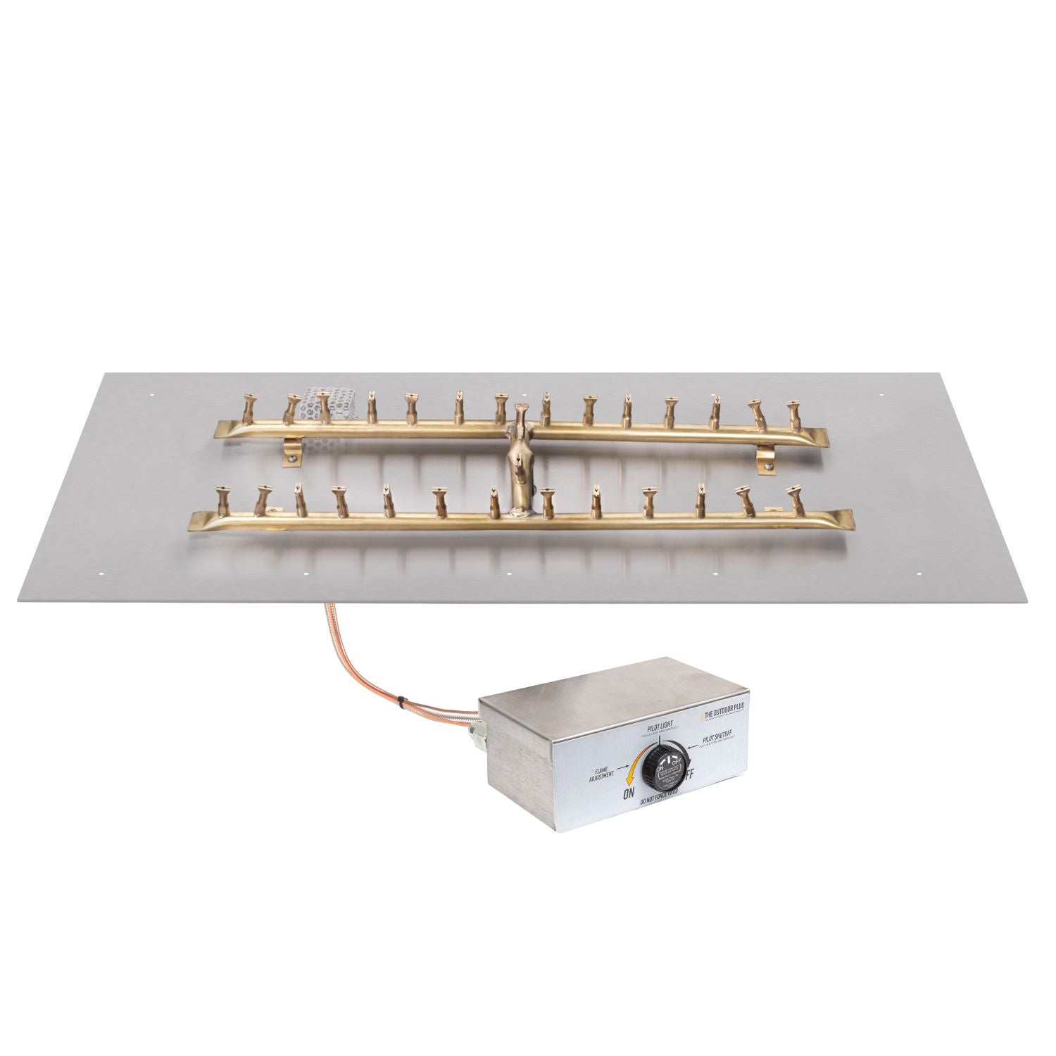 The Outdoor Plus Rectangular Flat Pan with Brass Bullet 'H' Burner