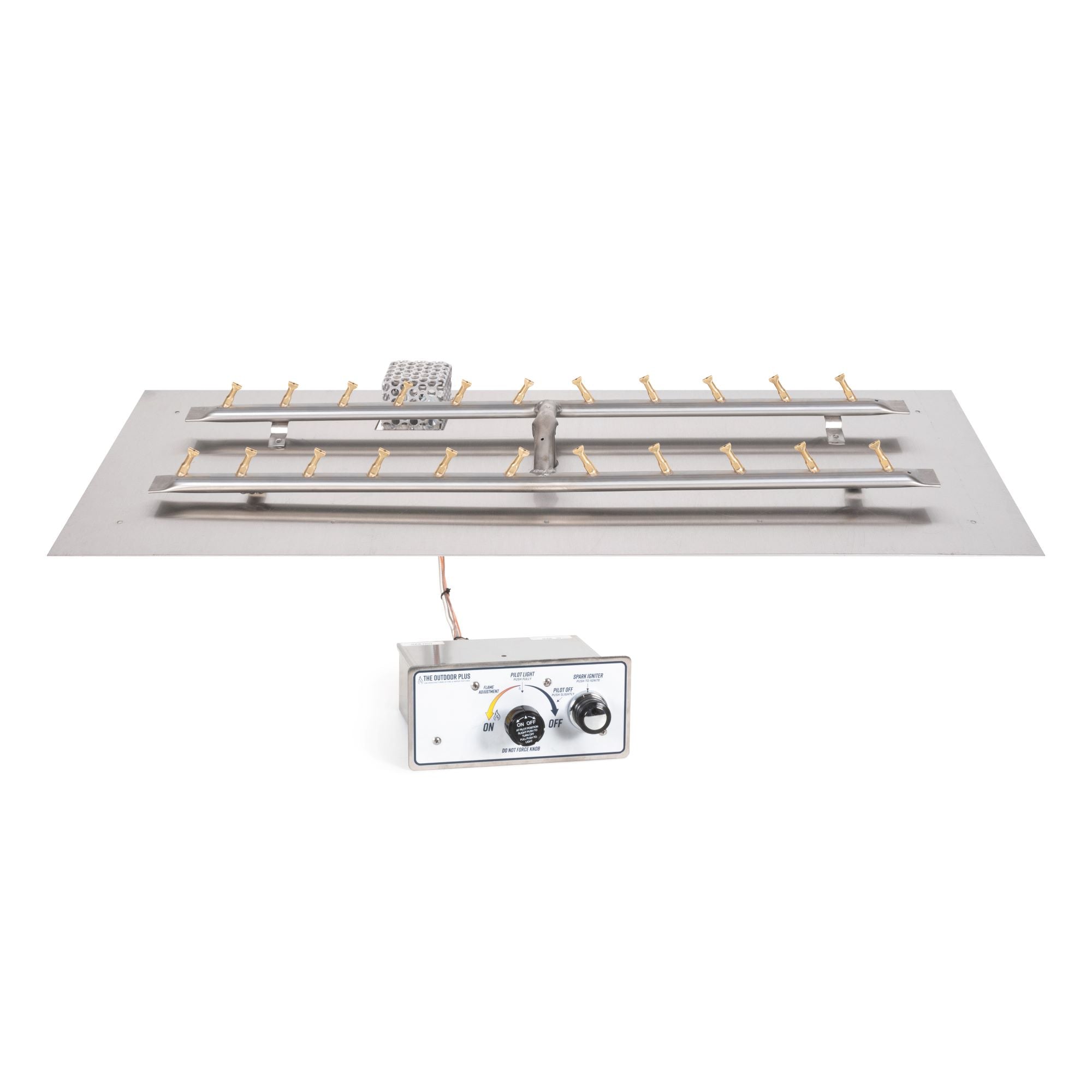 The Outdoor Plus Rectangular Flat Pan with Stainless Steel 'H' Bullet Burner