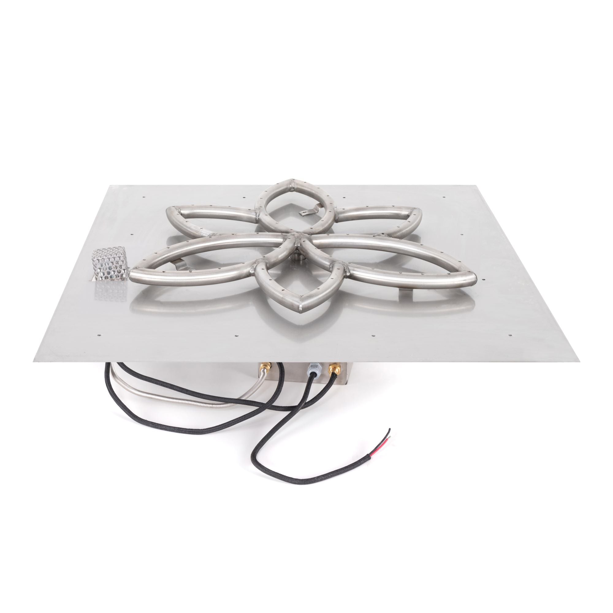 The Outdoor Plus Square Flat Pan with Stainless Steel Lotus Burner