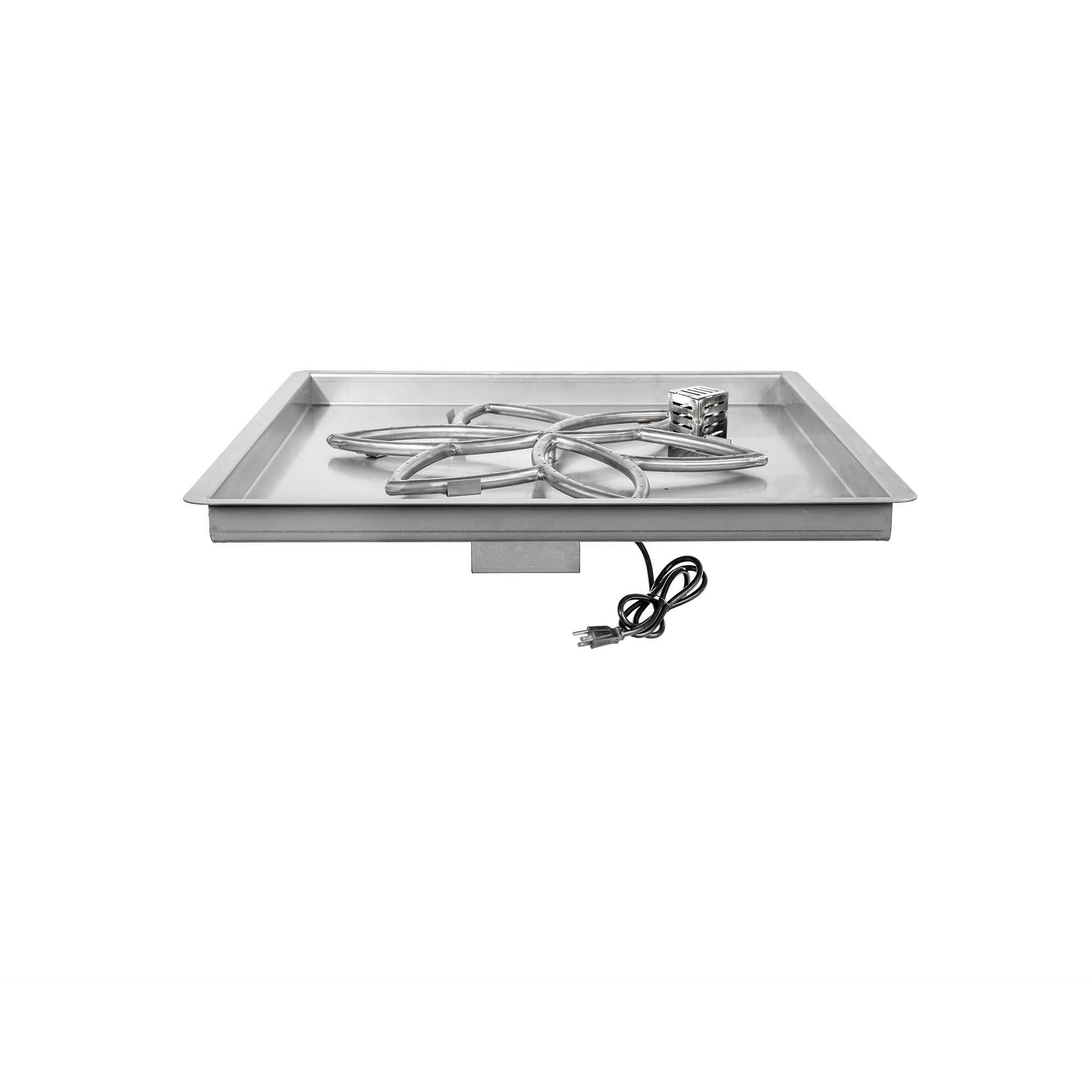 The Outdoor Plus Square Drop-in Pan with Stainless Steel Lotus Burner