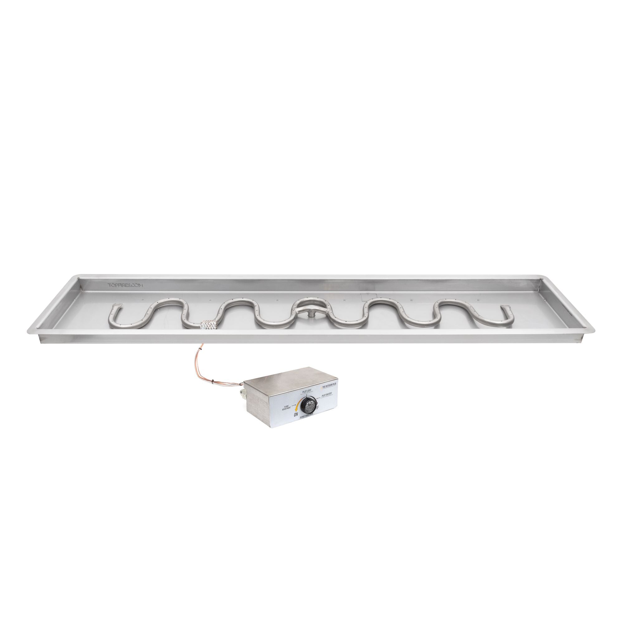 The Outdoor Plus Rectangular Drop In Pan with Switchback Stainless Steel Burner
