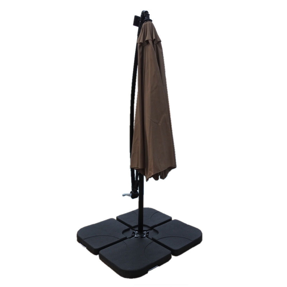 Hiland Cantilever Umbrella with LED Lights - Tan
