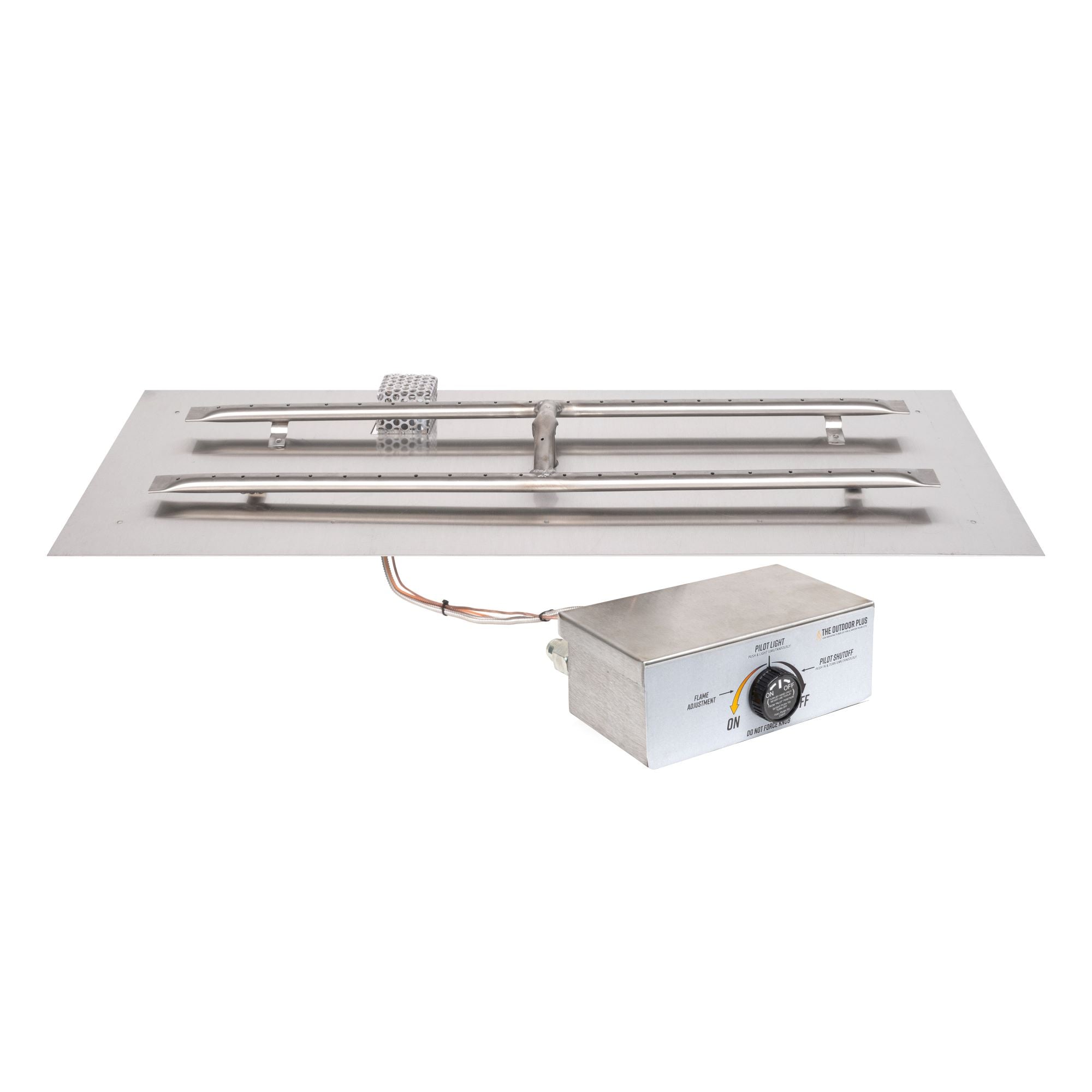 The Outdoor Plus Rectangular Flat Pan 18" With Stainless Steel 'H' Burner