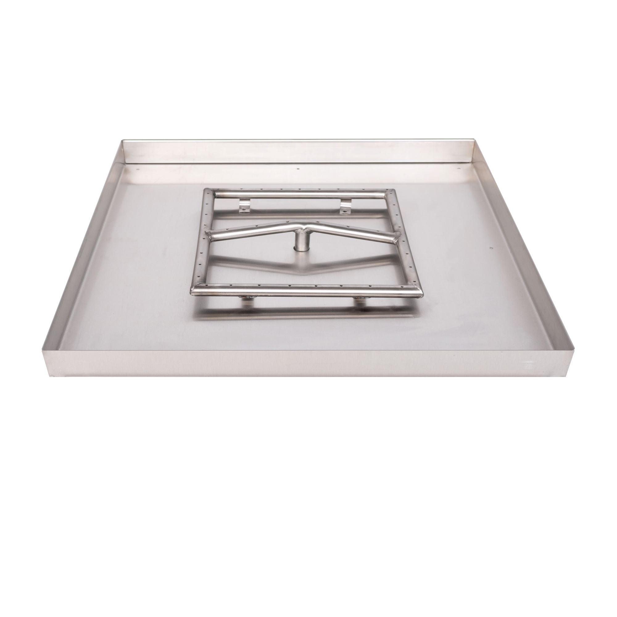 The Outdoor Plus Square Lipless Drop-in Pan with Stainless Steel Square Burner