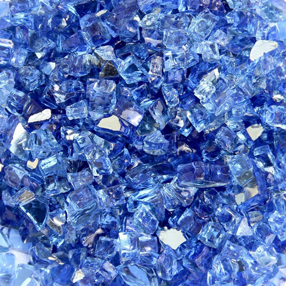 Hiland Reflective Fire Glass - Cobalt Blue
