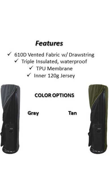Hiland Glass Tube Patio Heater Premium Cover- Round