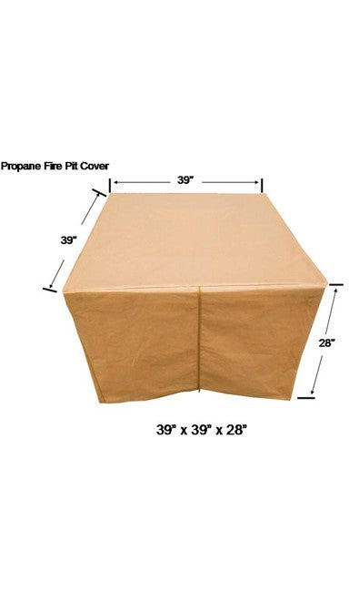 Hiland Heavy Duty Waterproof Fire Pit Cover - Tan