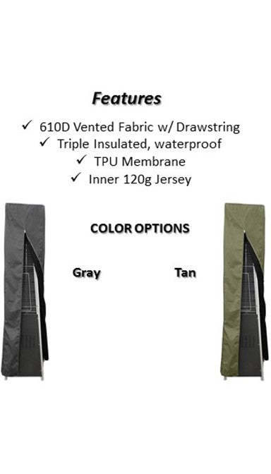 Hiland Glass Tube Patio Heater Premium Cover- Square