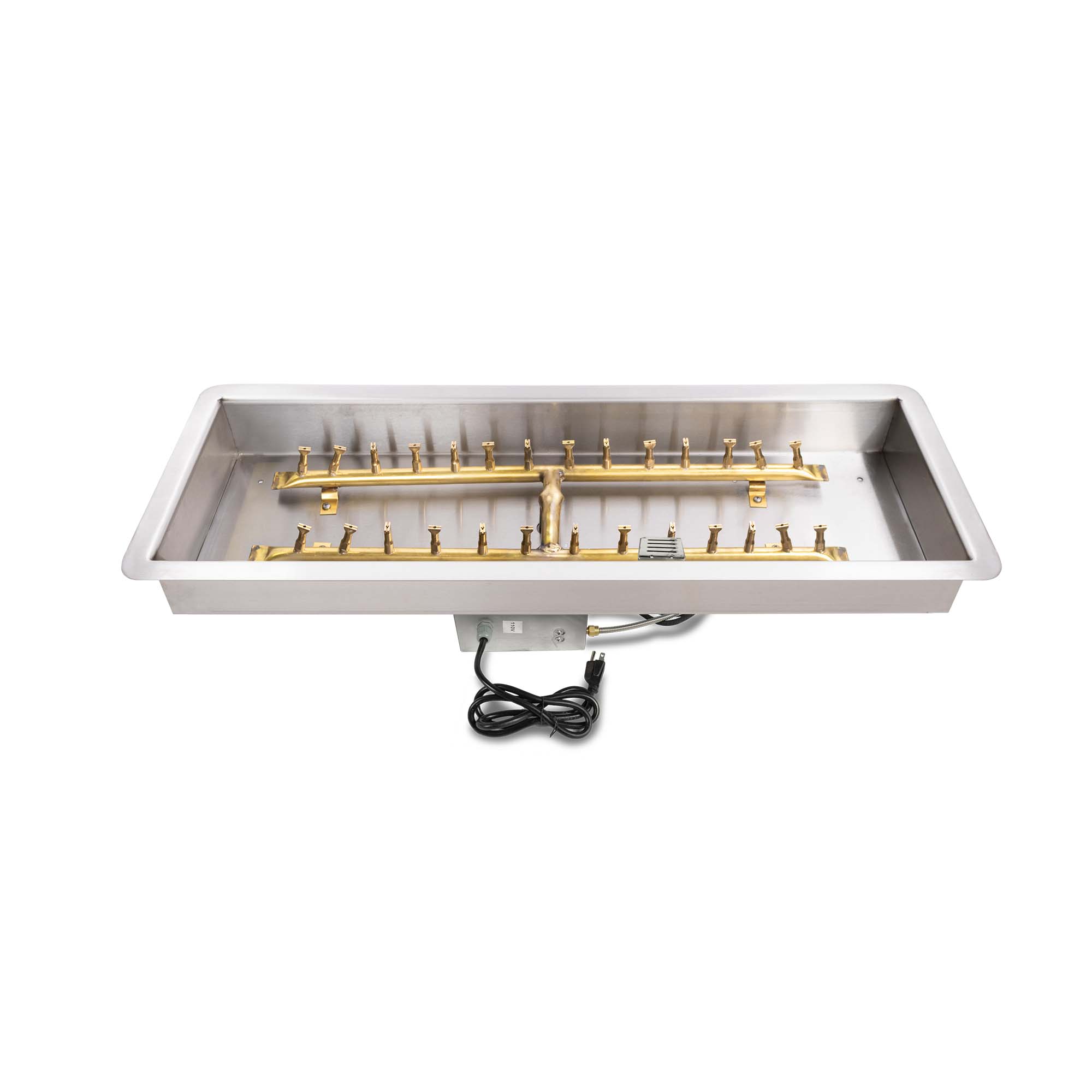 The Outdoor Plus Rectangular Drop-in Pan with Brass 'H' Bullet Burner