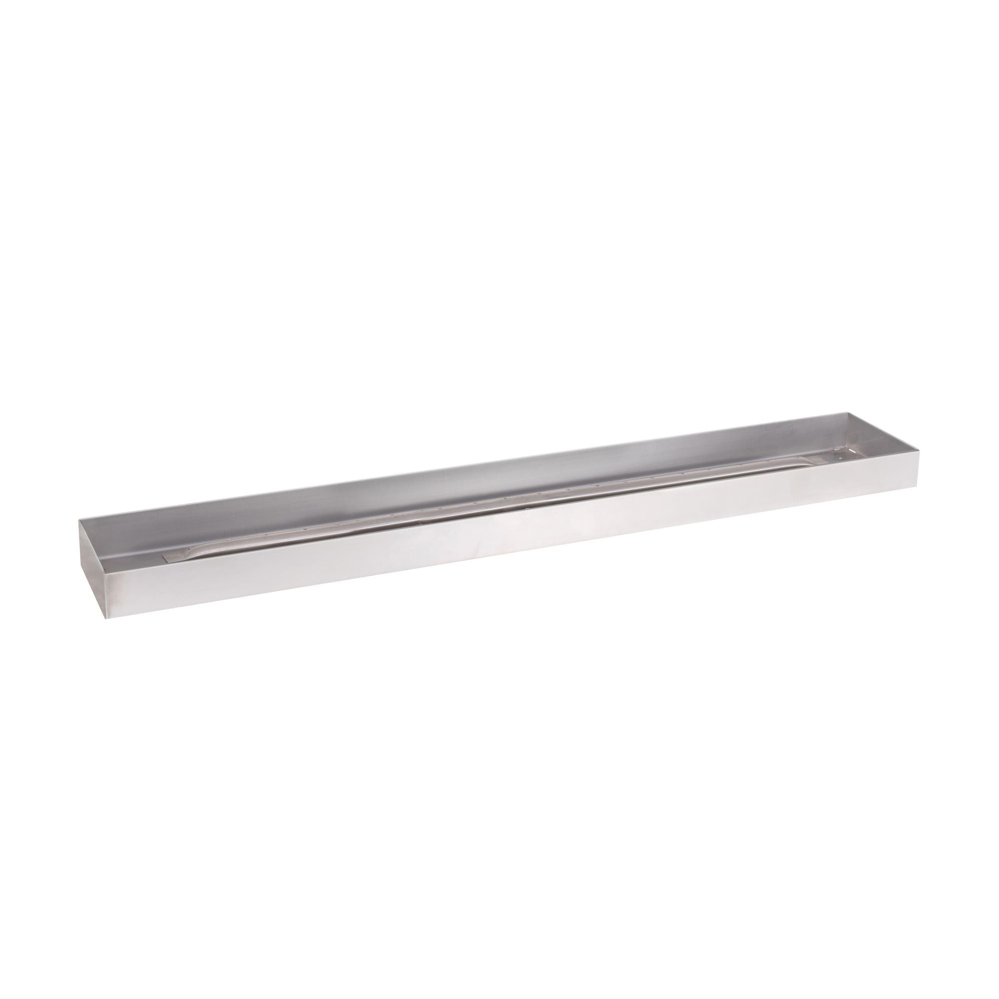 The Outdoor Plus Rectangular Raised Lip Drop-in Pan with Stainless Steel Linear Burner