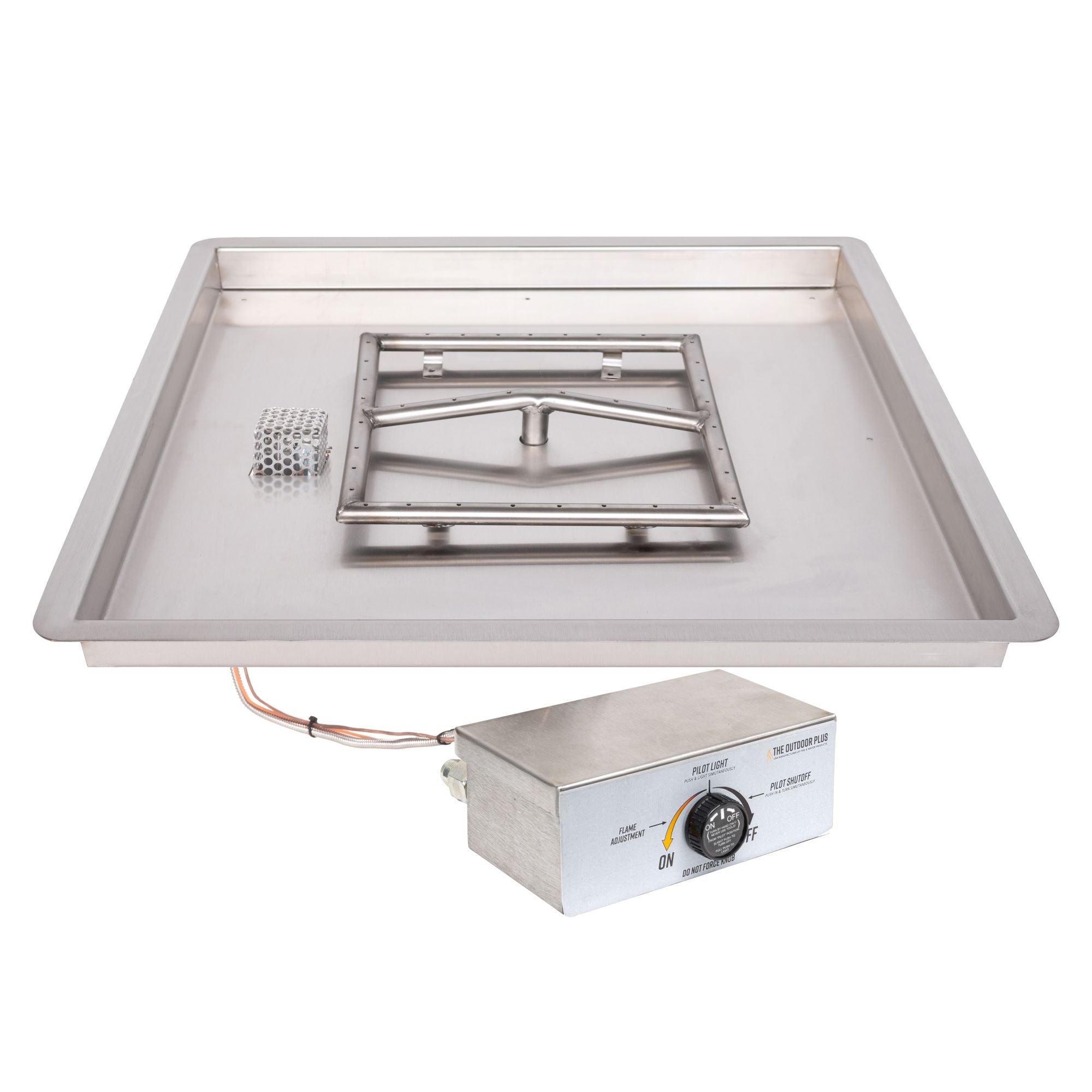 The Outdoor Plus Square Drop-in Pan with Stainless Steel Burner