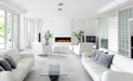 Remii by Amantii 50" BAY-SLIM Series 3 Sided Glass Electric Fireplace-50-BAY-SLIM- Lifestyle Living Room