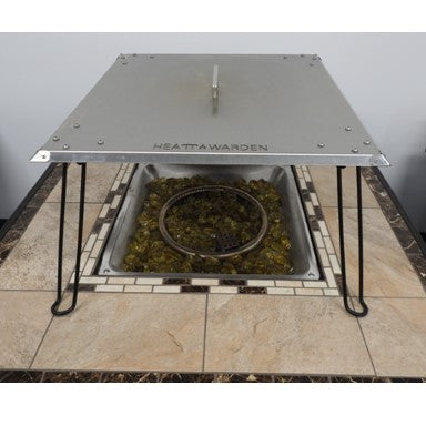Hiland Fire Pit Heat Deflector - Stainless Steel