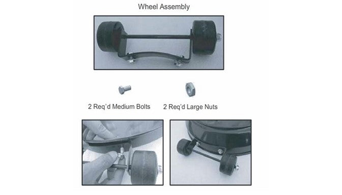 Hiland Tall Heater Wheel Assembly