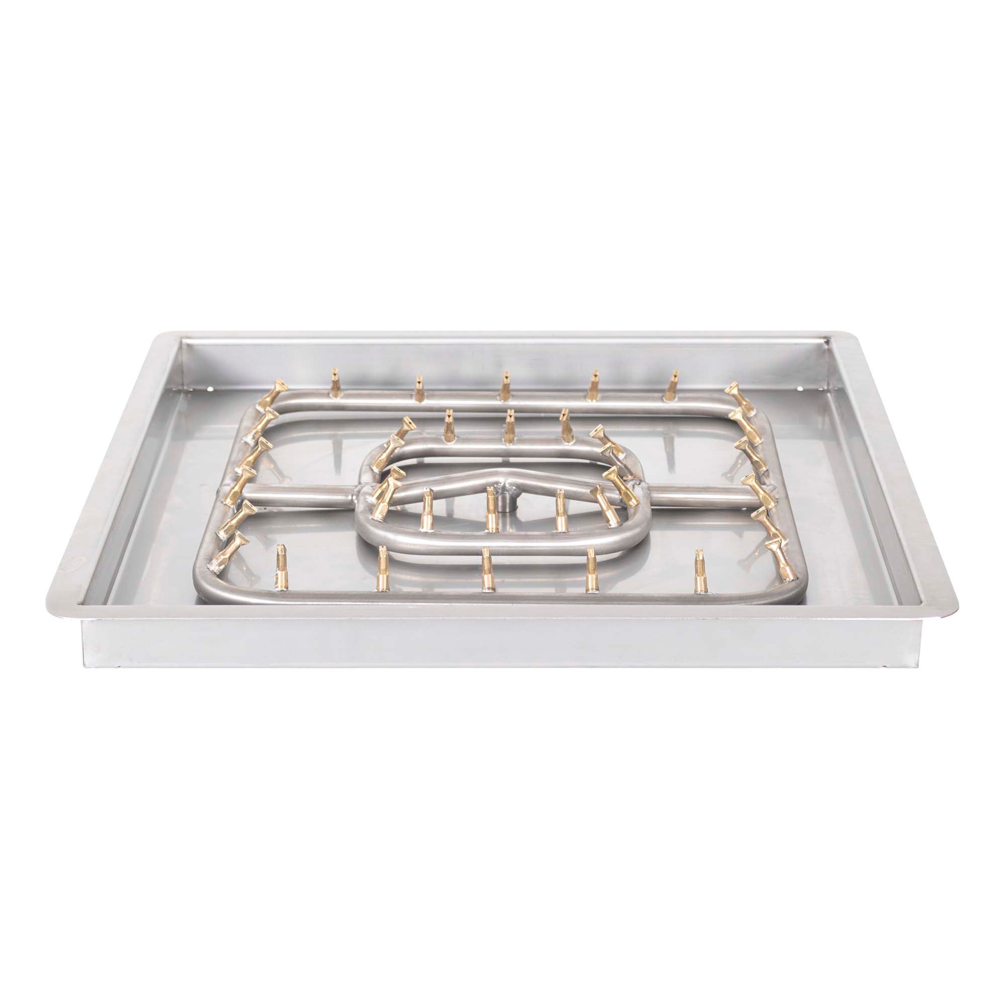 The Outdoor Plus Square Drop-in Pan with Stainless Steel Square Bullet Burner