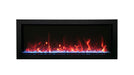 Amantii 30" Panorama Extra Slim Electric Fireplace -BI-30-XTRASLIM- Front View With Fire Glass Blue Flame