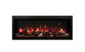 Amantii 34" Symmetry Extra Tall Built-in Smart WiFi Electric Fireplace -SYM-34-XT- Front View With Red Flame