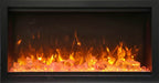 Amantii 34" Symmetry Extra Tall Built-in Smart WiFi Electric Fireplace -SYM-34-XT- Front View With Yellow Flame