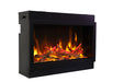 Amantii 40" Panorama Deep Extra Tall Electric Fireplace -BI-40-DEEP-XT- Right Facing With Drift Yellow Flame