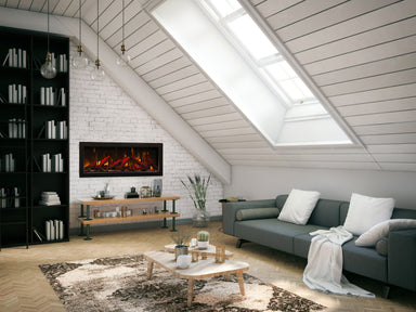 Amantii 40" Panorama Deep Indoor or Outdoor Electric Fireplace -BI-40-DEEP-OD- Lifestyle Attic Fireplace