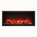 Amantii 42" Symmetry 3.0 Extra Tall Built-in Smart WiFi Electric Fireplace -SYM-42-XT- Front View With Red Flame
