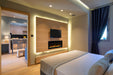 Amantii 42" Symmetry 3.0 Xtra Slim Smart WiFi Electric Fireplace -SYM-SLIM-42- Lifestyle Bedroom