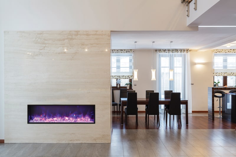 Amantii 50" Panorama Slim Indoor or Outdoor Electric Fireplace -BI-50-SLIM-OD- Lifestyle Concrete Division Fireplace