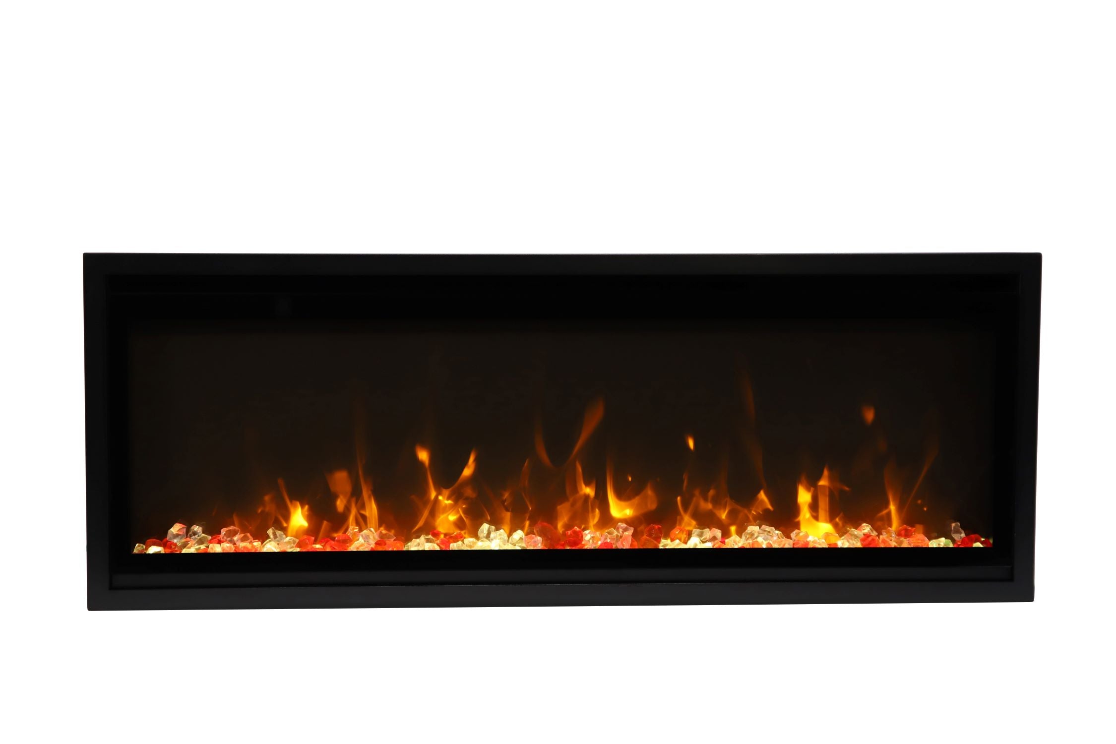 Amantii 50" Symmetry 3.0 Xtra Slim Smart WiFi Electric Fireplace -SYM-SLIM-50- Front View