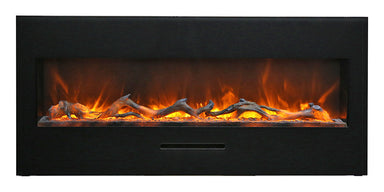 Amantii 50" Wall Mount/Flush Mount Electric Fireplace with Glass Surround -WM-FM-50-BG-3- Main View