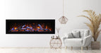 Amantii 60" Panorama Deep Extra Tall Electric Fireplace -BI-60-DEEP-XT- Lifestyle Lounge With White Wall Built in Electric Fireplace