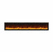Amantii 60" Panorama Slim Indoor or Outdoor Electric Fireplace BI-60-SLIM-OD- Front View With Fire Glass Orange Flame