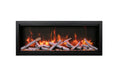 Amantii 60" Symmetry 3.0 Built-in Smart WiFi Electric Fireplace -SYM-60- Front View With Orange Flame