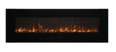 Amantii 60" Wall Mount/Flush Mount Electric Fireplace with Glass Surround-WM-FM-60-7023-BG- Front View