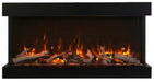 Amantii 72" Tru-View XL XT Three Sided Electric Fireplace -72-TRV-XT-XL- Front View