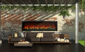 Amantii 74" Symmetry 3.0 Extra Tall Built-in Smart WiFi Electric Fireplace -SYM-74-XT- Lifestyle Patio