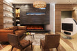 Amantii 88" Symmetry 3.0 Built-in Smart WiFi Electric Fireplace -SYM-88- Lifestyle Living Room Concrete Wall Fireplace