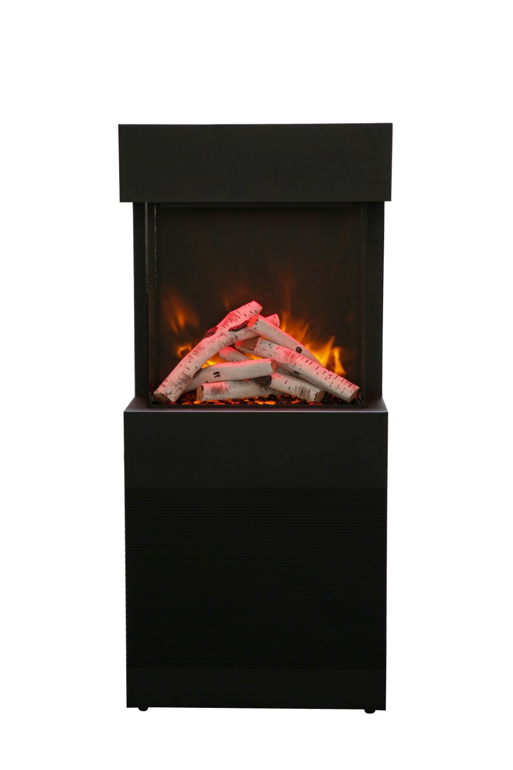 Amantii Cube 20″ Three Sided Wall Mount Electric Fireplace -CUBE-2025WM--Amantii Cube with Speaker Base