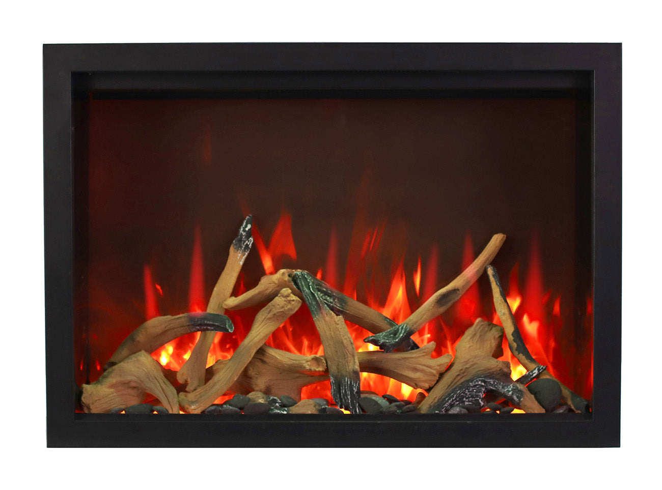 Amantii TRD 38" Traditional Series Smart  Built-In Electric Fireplace -TRD-38- Front View