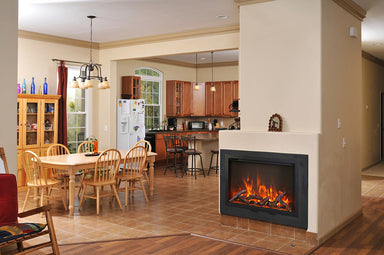 Amantii TRD 38" Traditional Series Smart  Built-In Electric Fireplace -TRD-38- Lifestyle Dining Room
