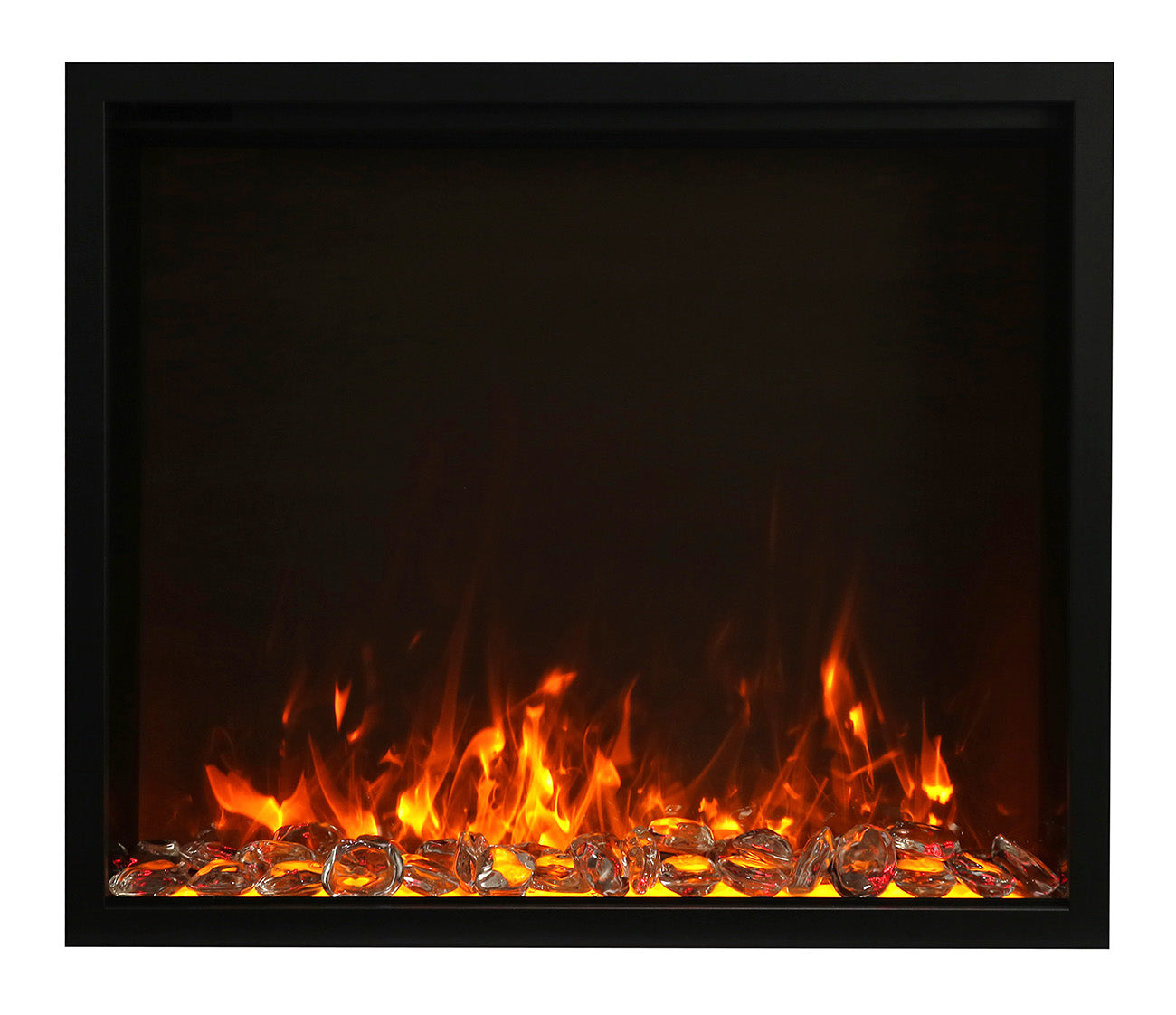 Amantii TRD 44" Traditional Series Built-In Electric Fireplace 3 reviews -TRD-44- Front View With Glass