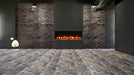 Amantii Tru-View 60" Three Sided Slim Glass Electric Fireplace -60-TRV-slim-  Lifestyle Brick Wall