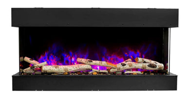 Amantii Tru-View 60" Three Sided Slim Glass Electric Fireplace -60-TRV-slim- Main View