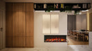 Amantii Tru-View 72" Three Sided Slim Glass Electric Fireplace -72-TRV-slim- Lifestyle Concrete Division